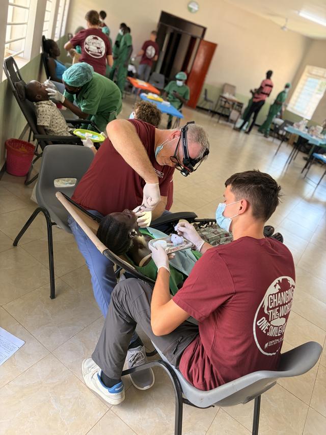 A busy outreach clinic room